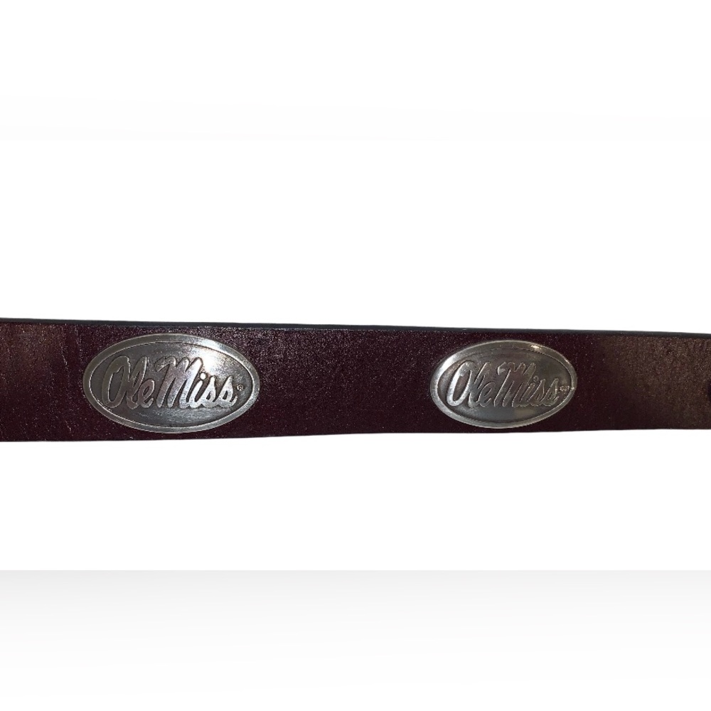 ENMON Ole Miss leather belt boys size small 24 26